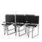 91 Stühle aus schwarzem Leder von Mario Botta, 1980, 6er Set 4