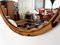 Large Italian Organic Designer Wall Mirror in Rattan and Bamboo, 1960s, Image 7