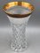 Vase Bohême en Cristal au Plomb avec Bordure en Or Diamanté, 1950s 4