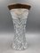 Vase Bohême en Cristal au Plomb avec Bordure en Or Diamanté, 1950s 3