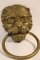 Vintage Door Knocker Lion Head in Brass, 1950s 4