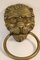 Vintage Door Knocker Lion Head in Brass, 1950s 2