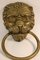 Vintage Door Knocker Lion Head in Brass, 1950s 3