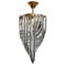Curved Murano Crystal Glass Ribbon Chandelier attributed to Paolo Venini, 1960s 1