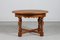 Brutalist Round Coffee Table in Oak by Axel Einar Hjorth, 1950s, Image 1
