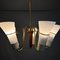 Lampadario Mid-Century modernista in ottone, betulla e vetro, Svezia, anni '40, Immagine 4