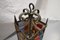 Farol para patio de hierro forjado y vitrales, Imagen 3