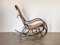 Rocking Chair in Wood and Straw, 1960s 2