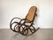 Rocking Chair in Wood and Straw, 1960s 7