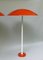 Lampes de Jardin d'Extérieur Mushroom Orange et Blanche de BEGA, 1950s, Set de 2 6