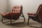 Bamboo & Leather Lounge Chairs, Denmark, 1970s, Set of 2, Image 6