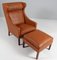 Wingback Chair with Ottoman by Børge Mogensen for Fredericia 2