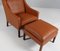 Wingback Chair with Ottoman by Børge Mogensen for Fredericia 4