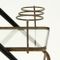 Wood Glass and Brass Bar Trolley by Cesare Lacca 7