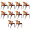 Rosewood Dining Chairs by Kai Kristiansen for Andersen Møbelfabrik, Customizable Reupholstery, 1960s, Set of 10 1