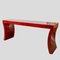 Vintage Red Lacquer Crackleware Console Table by Enrique Garcel, 1970s 1