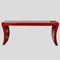 Vintage Red Lacquer Crackleware Console Table by Enrique Garcel, 1970s 2