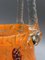Orange Murano Glas Vase Handtasche von Millefiori, 1960er 8