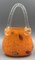 Orange Murano Glas Vase Handtasche von Millefiori, 1960er 1