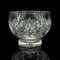 Grand Bol à Fruits Vintage en Verre Taillé, Angleterre, 1960s 3