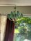Murano Chandelier with Green Gold Leaf 24K, 1960s, Image 3