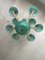 Murano Chandelier with Green Gold Leaf 24K, 1960s, Image 8