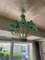 Murano Chandelier with Green Gold Leaf 24K, 1960s, Image 6