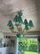 Murano Chandelier with Green Gold Leaf 24K, 1960s, Image 7