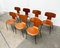 Mid-Century Modell 3103 Hammer Stapelstühle von Arne Jacobsen für Fritz Hansen, Dänemark, 1960er, 7 . Set 3