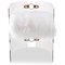 Modern Diamond Clear Acrylic and Bronze Steel Jetson Side Chair with White Mongolian Sheepskin by Egg Designs 7