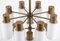Brass Chandeliers with Opaline Shades by Hans-Agne Jakobsson, 1960s, Set of 2 5