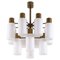 Brass Chandeliers with Opaline Shades by Hans-Agne Jakobsson, 1960s, Set of 2 8