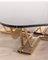 Italienischer Vintage Couchtisch aus Messing & Glas, 1960er 4