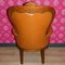 Chippendale Chesterfield Armchair in Caramel Leather, 1960s 5