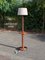 Turned Wood Floor Lamp attributed to Charles Dudouyt, 1940s, Image 1