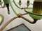 Opaline Glass Bronze Chandelier, 1950s 14