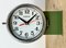 Vintage Green Kappa Maritime Double Sided Wall Clock, 1980s 7