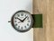 Vintage Green Kappa Maritime Double Sided Wall Clock, 1980s 2