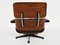 Poltrona Eames in palissandro e pelle nera patinata di Herman Miller, 1956, Immagine 5