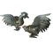 Fighting Roosters in Brass, 1970, Set of 2 5
