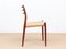 No. 78 Scandinavian Rosewood Chairs by Niels O. Møller, 1950s, Set of 4 4