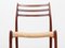 No. 78 Scandinavian Rosewood Chairs by Niels O. Møller, 1950s, Set of 4 11