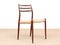 No. 78 Scandinavian Rosewood Chairs by Niels O. Møller, 1950s, Set of 4 3