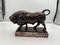 Französischer Künstler, Art Deco Bull Skulptur, Bronze auf Marmorsockel 4