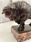 Französischer Künstler, Art Deco Bull Skulptur, Bronze auf Marmorsockel 2