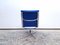 Set of Blue Leather Ea 116 Visitor Chair & Ottoman by Eames for Herman Miller / Vitra, Image 3