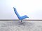 Set of Blue Leather Ea 116 Visitor Chair & Ottoman by Eames for Herman Miller / Vitra, Image 6