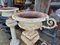 Cast Iron Flower Pot with Ears on Roman Column Vase Planter, Set of 2 5