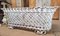 Large White Cast Iron Basket Planter 4