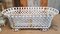 Large White Cast Iron Basket Planter 2